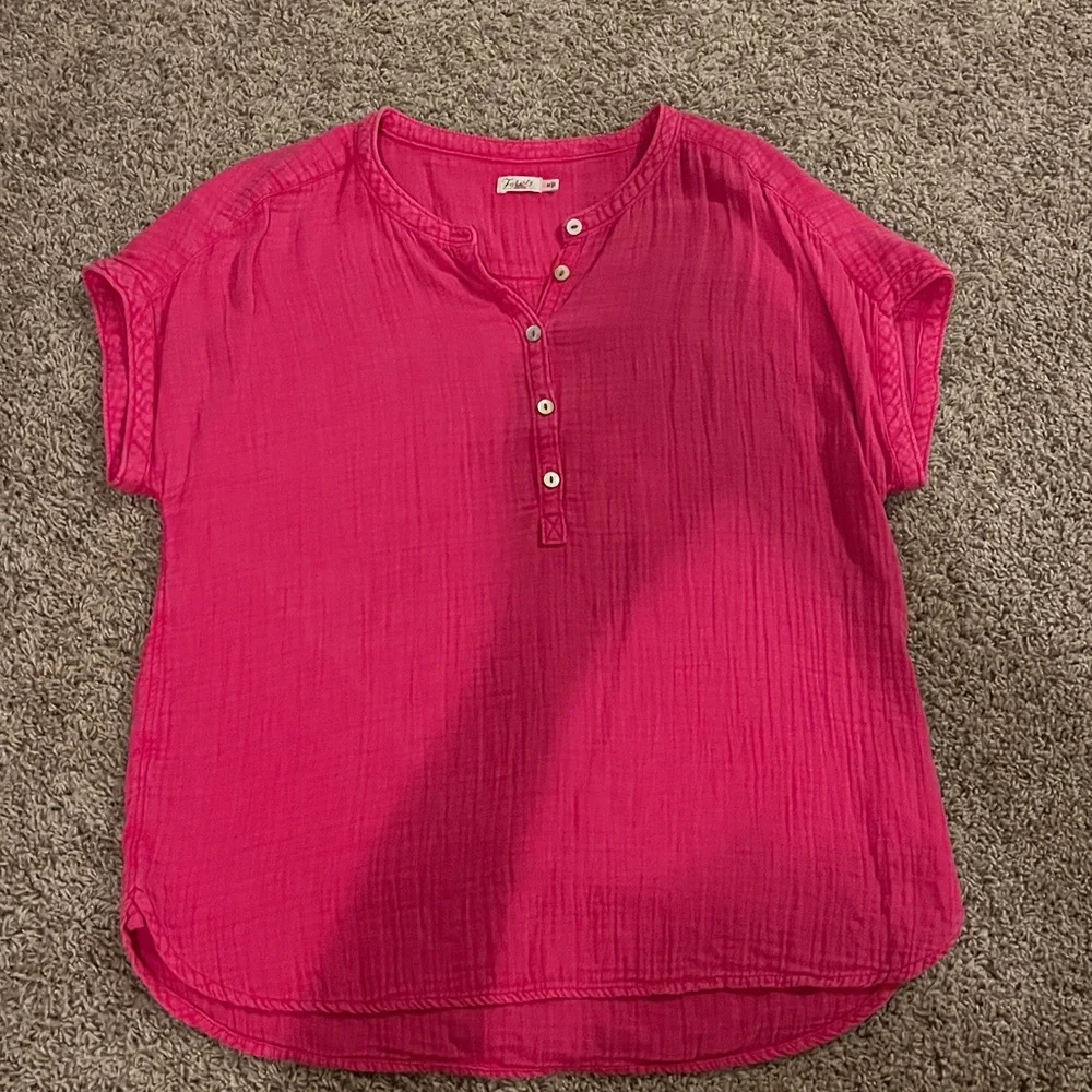 Faherty Dream Cotton gauze Desmond top - Picture 6 of 8